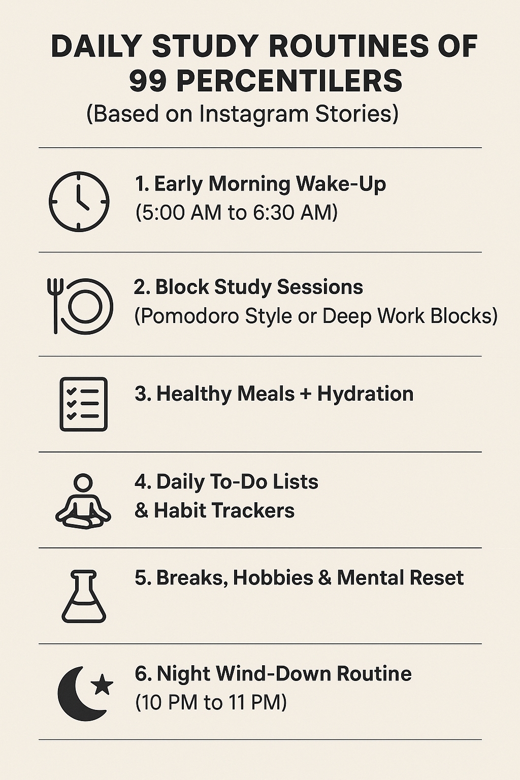 Daily Study Routines of 99 Percentilers